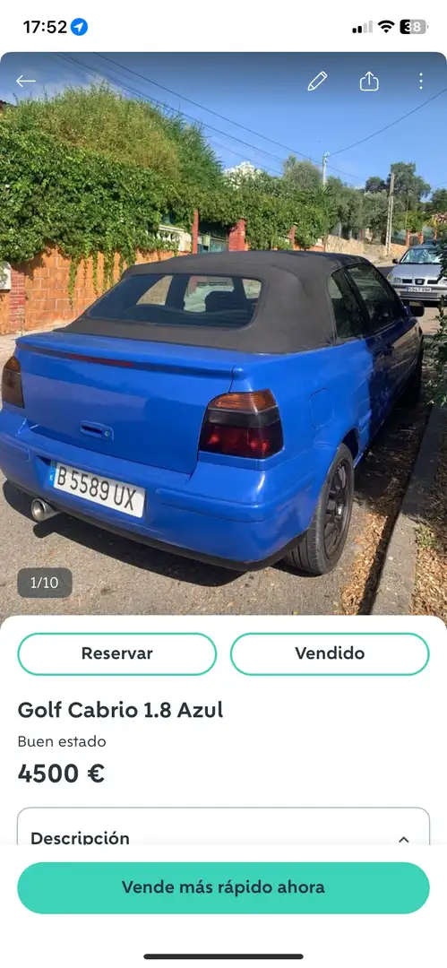 Volkswagen Golf Cabriolet 1.8 Avantgarde 90 - 1