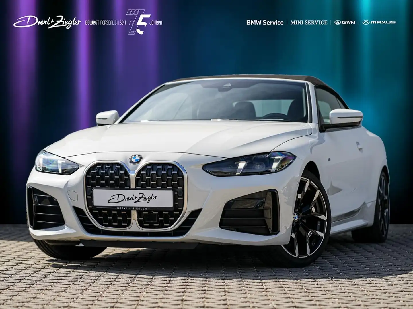 BMW 420 d Cabrio M Sport 19 ACC LenkHeiz Nackenw HiFi Weiß - 1