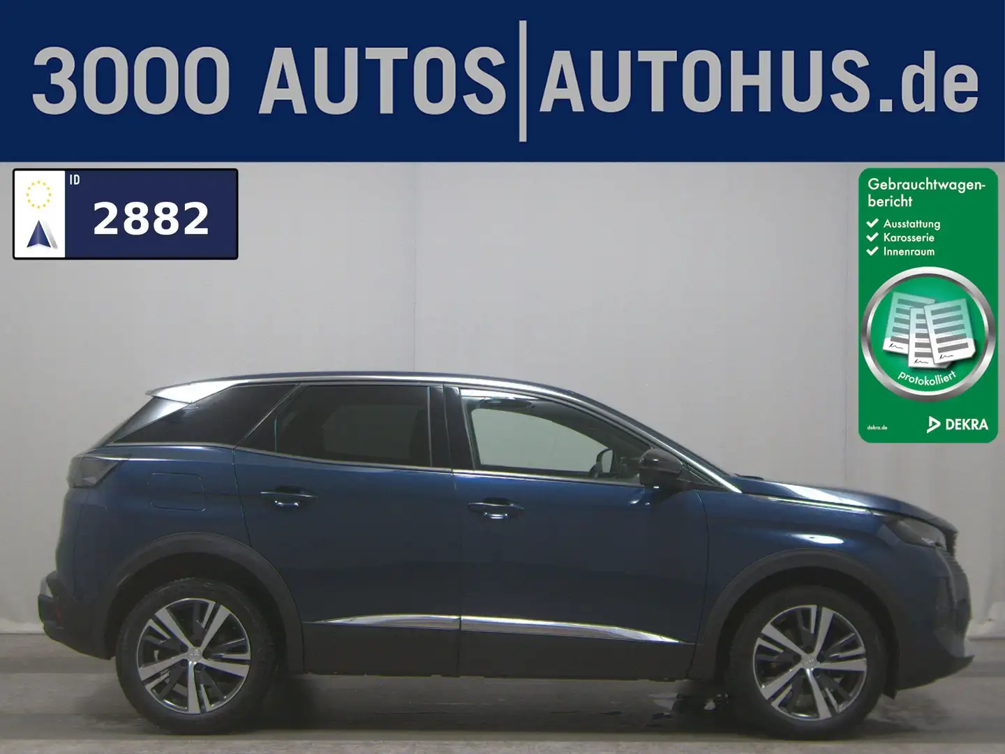 Peugeot 3008 1.2 PureTech Allure T-Leder Navi LED Blau - 1