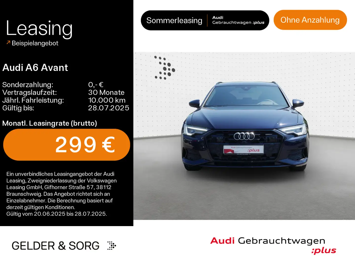 Audi A6 40 TDI Matrix*360°*Sound*HuD*Virtual Blau - 1