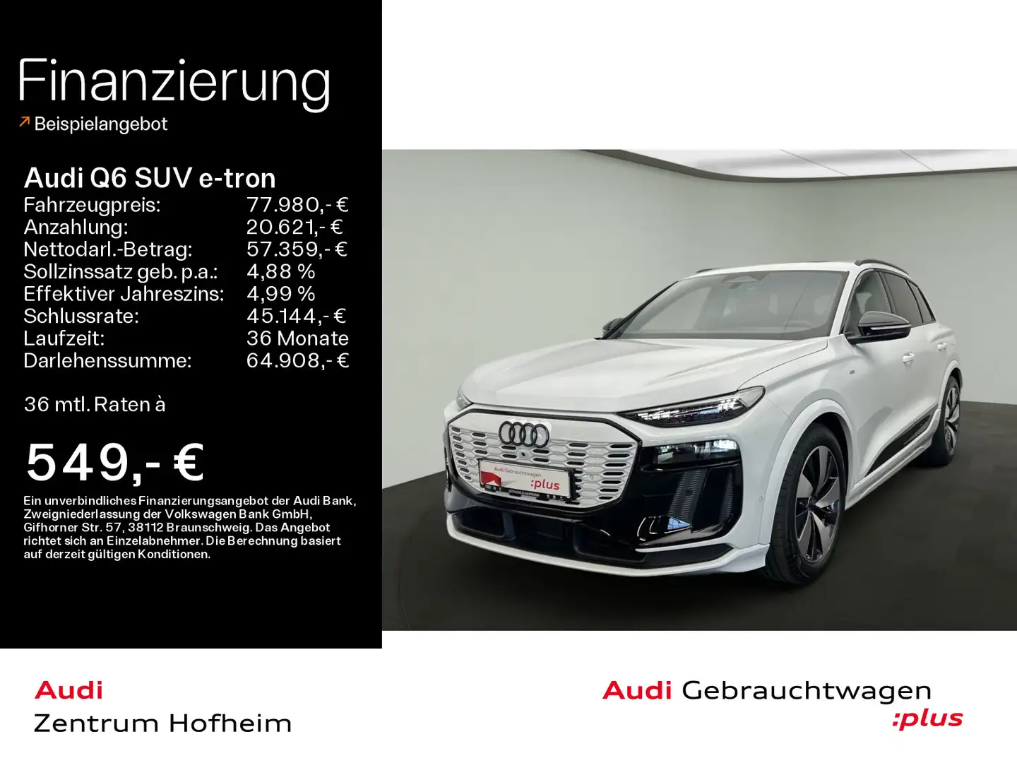 Audi Q6 55 qu S line*EUPE 100.120*B&O*AR-H Wit - 1