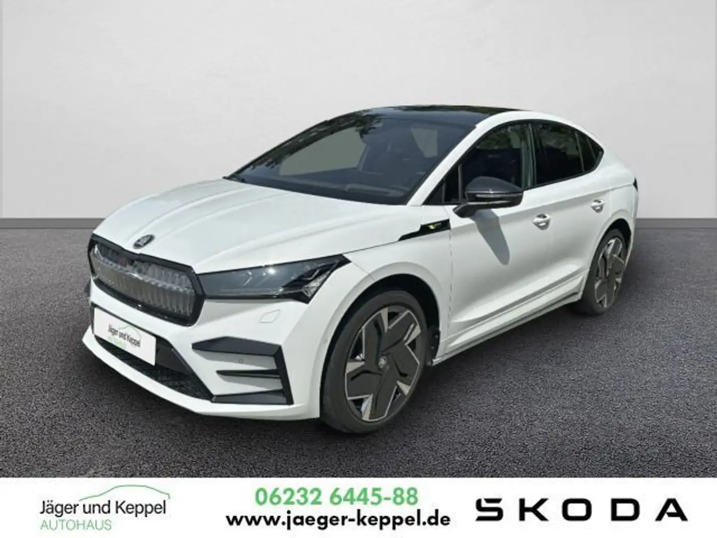 Skoda Enyaq ENYAQ COUPE RS, MAXX,Leder,HuD,AHK,360°, Blanco - 1