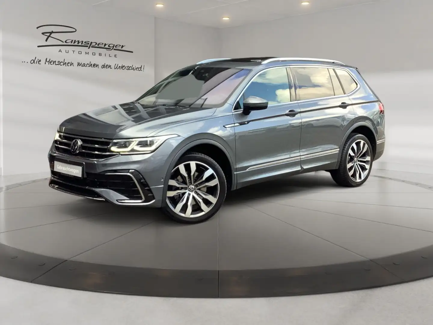 Volkswagen Tiguan Allspace 2.0 TDI DSG R-Line AHK Matrix Pa Grau - 2