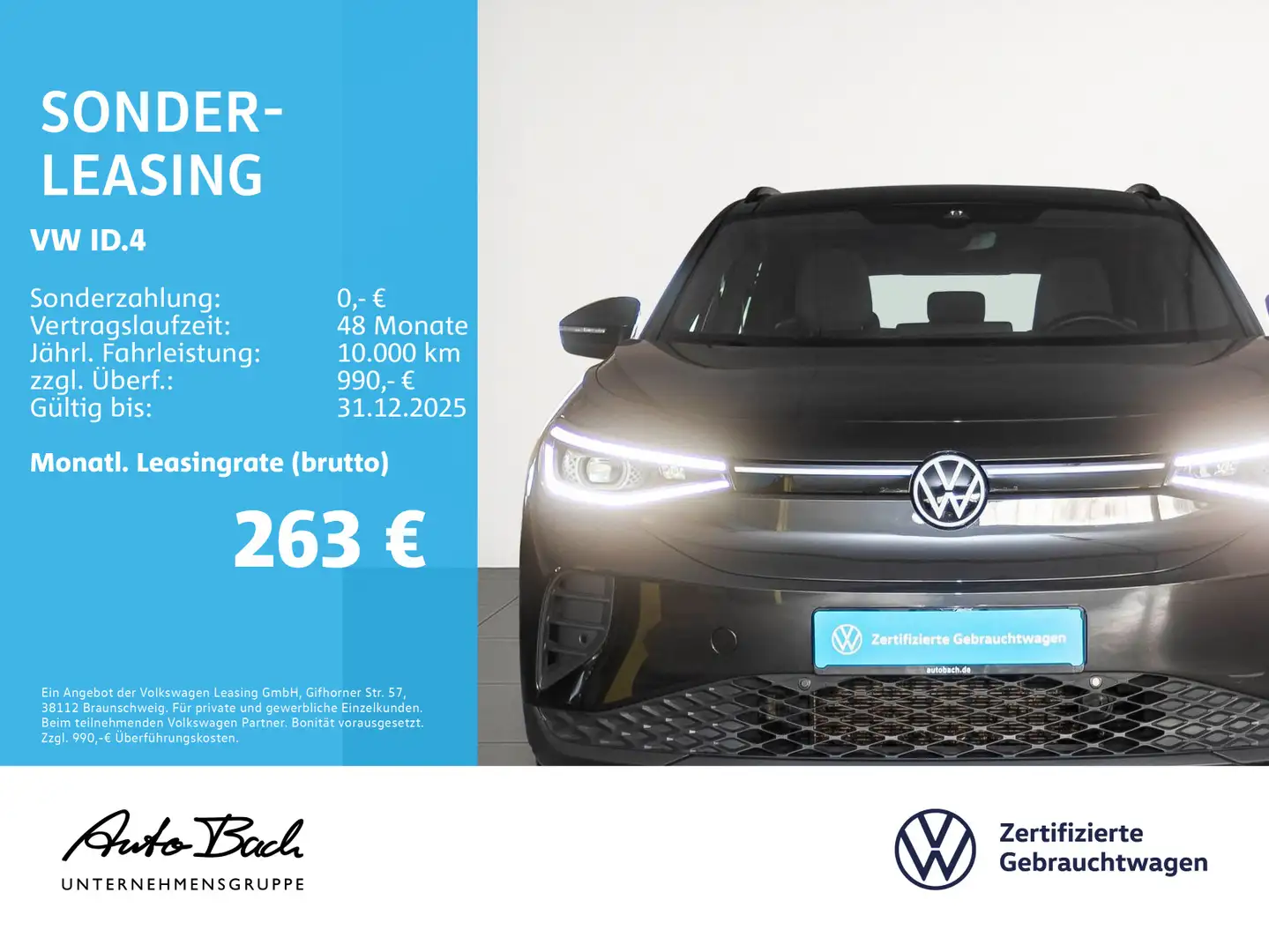 Volkswagen ID.4 Pure Performance, Panoramadach, Augmented-R Grau - 2