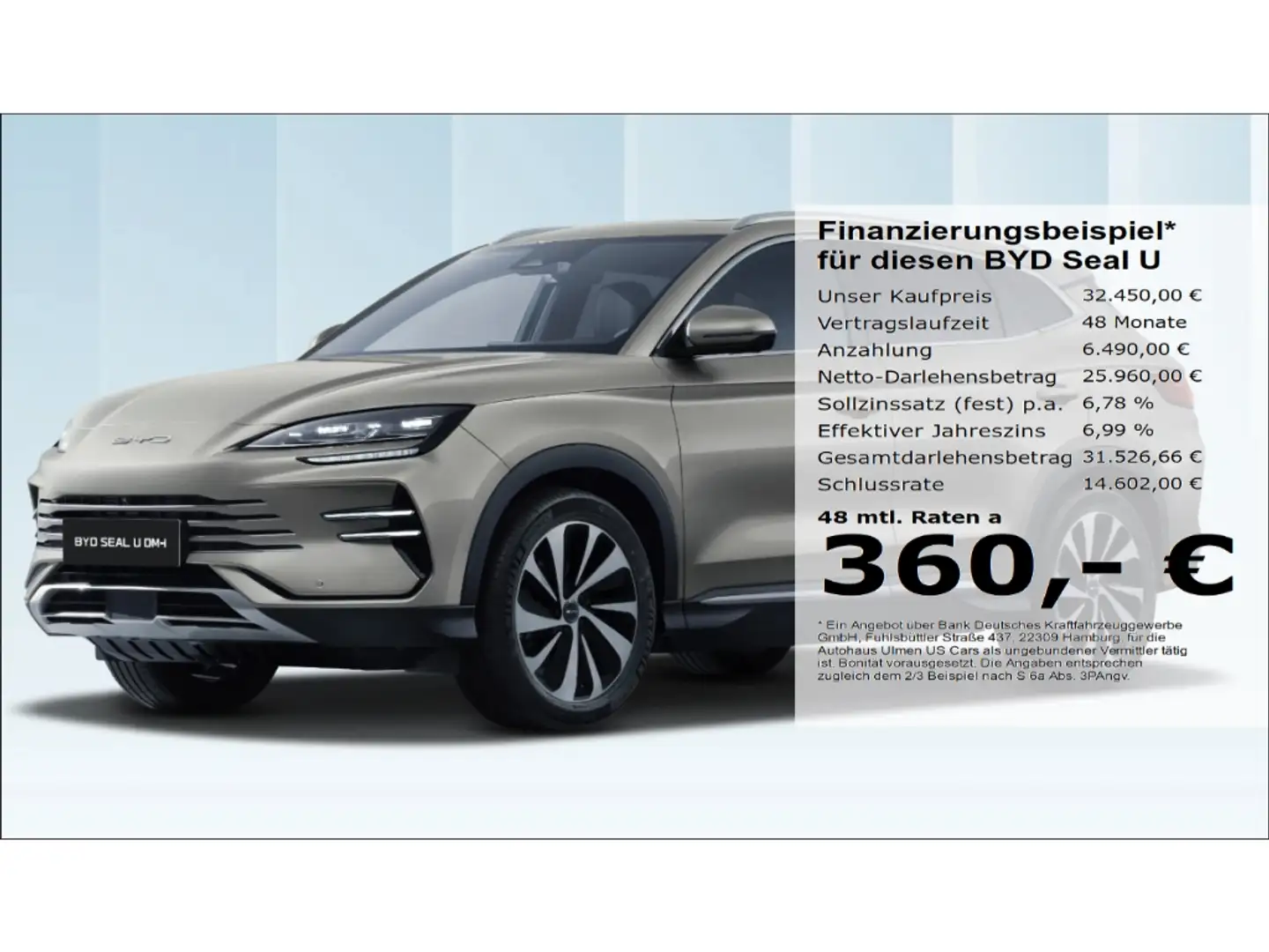 BYD Seal U DM-i 160KW Boost Leder Pano 360°Cam Voll Beige - 1