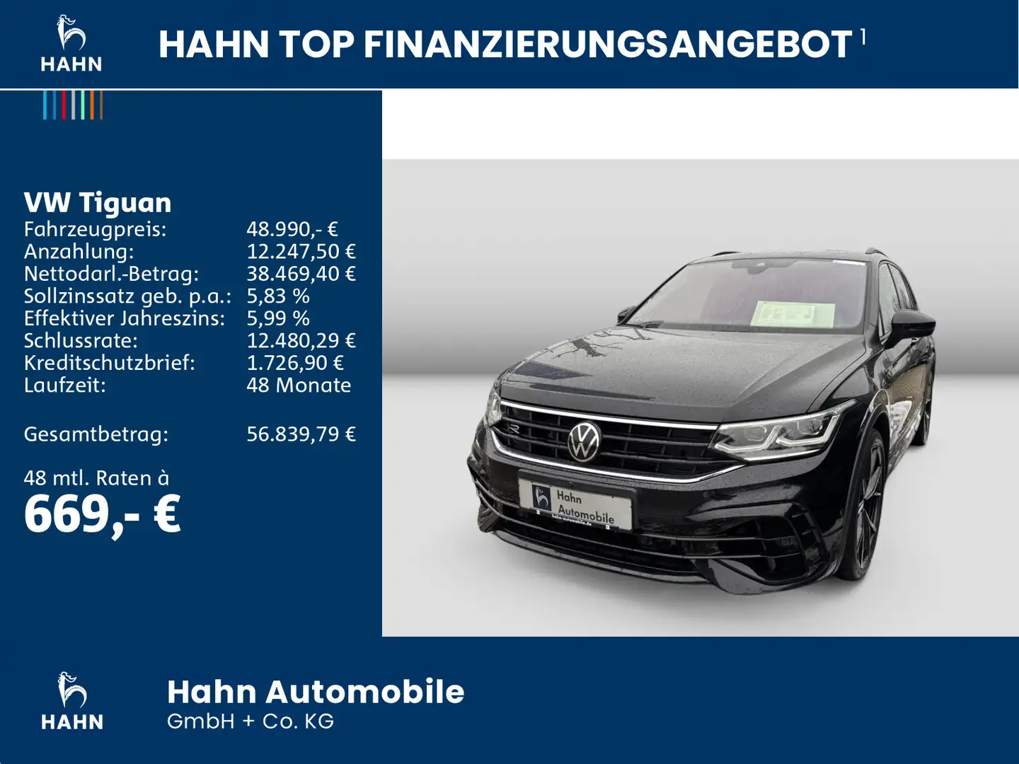 Volkswagen Tiguan R 2.0TSI DSG 4M Akra Perform AHK HK AreaV Schwarz - 2