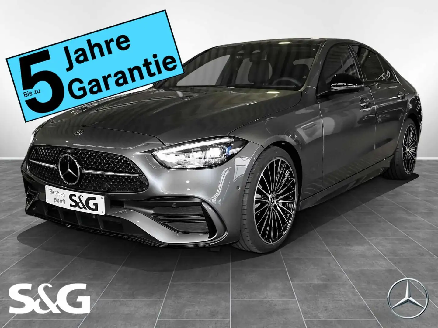 Mercedes-Benz C 300 4M AMG MBUX+360°+DIG-LED+AHK+Pano+Distro Grau - 1