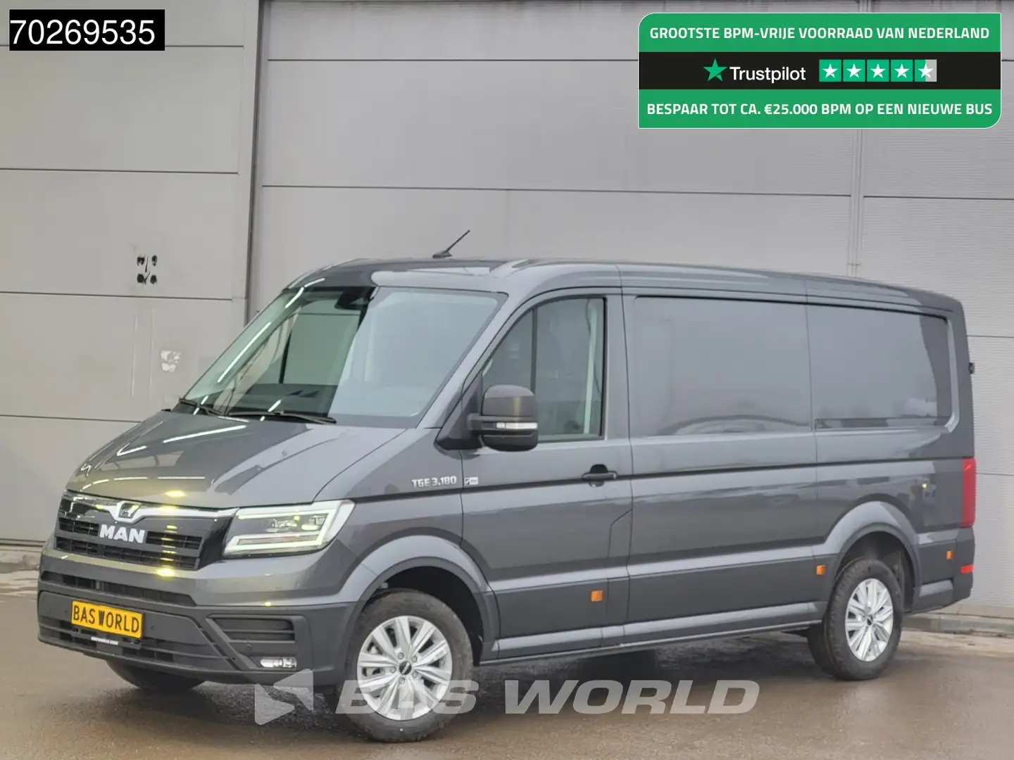 MAN TGE 3.180 Automaat 2025 model Facelift L3H2 Navi CarPl Szary - 1