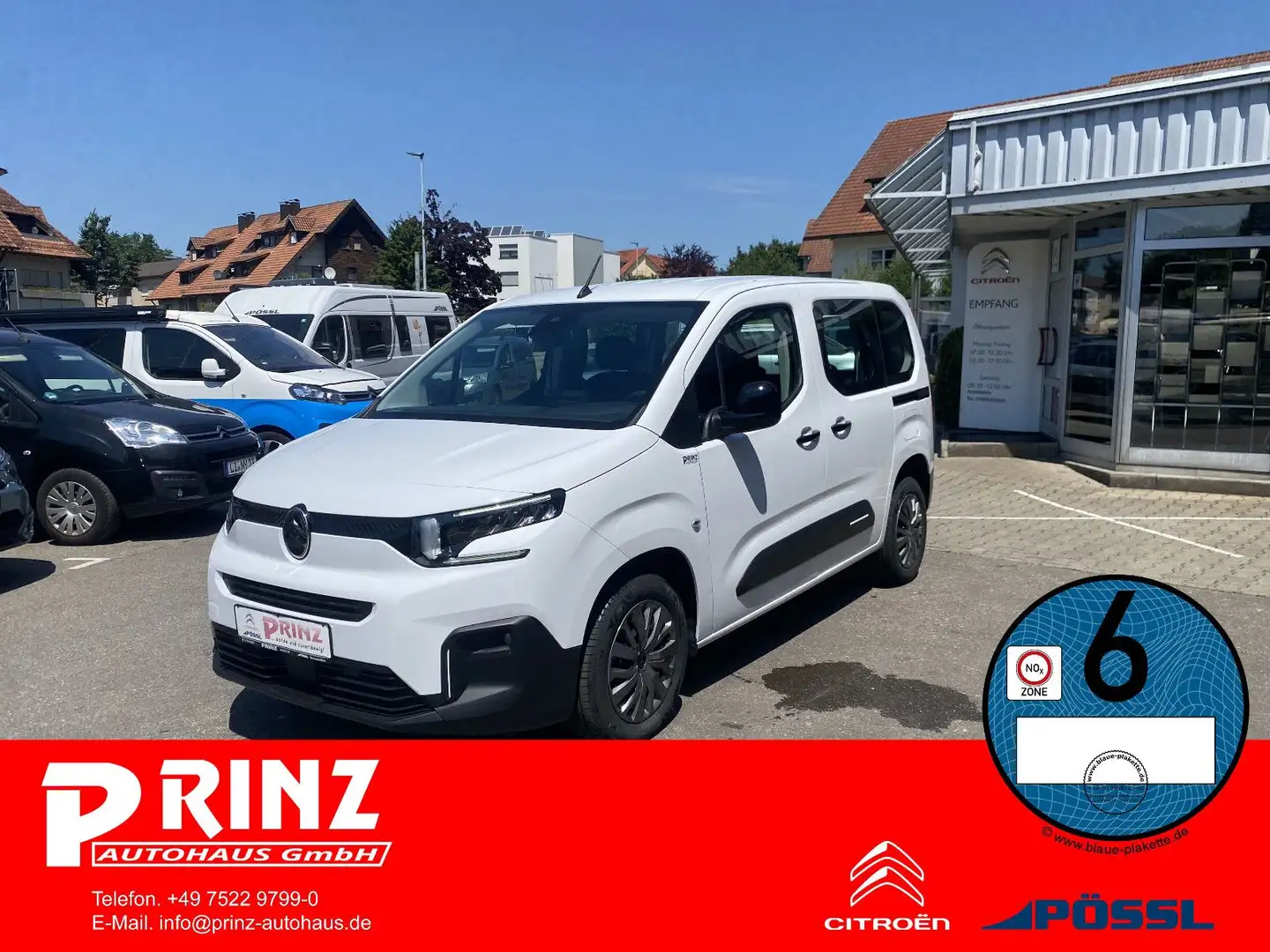 Citroen Berlingo Plus M BlueHDi 100 *1.Hand *Sitzhzg. Wit - 1