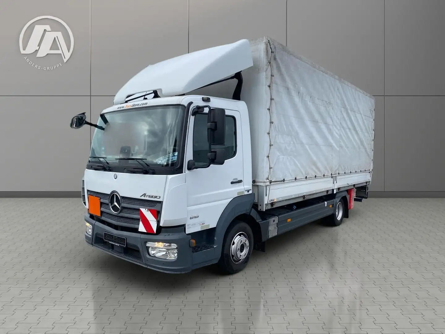 Mercedes-Benz Atego 818 L Pritsche Plane*Klima*Autom*AHK*LBW* Blanc - 1