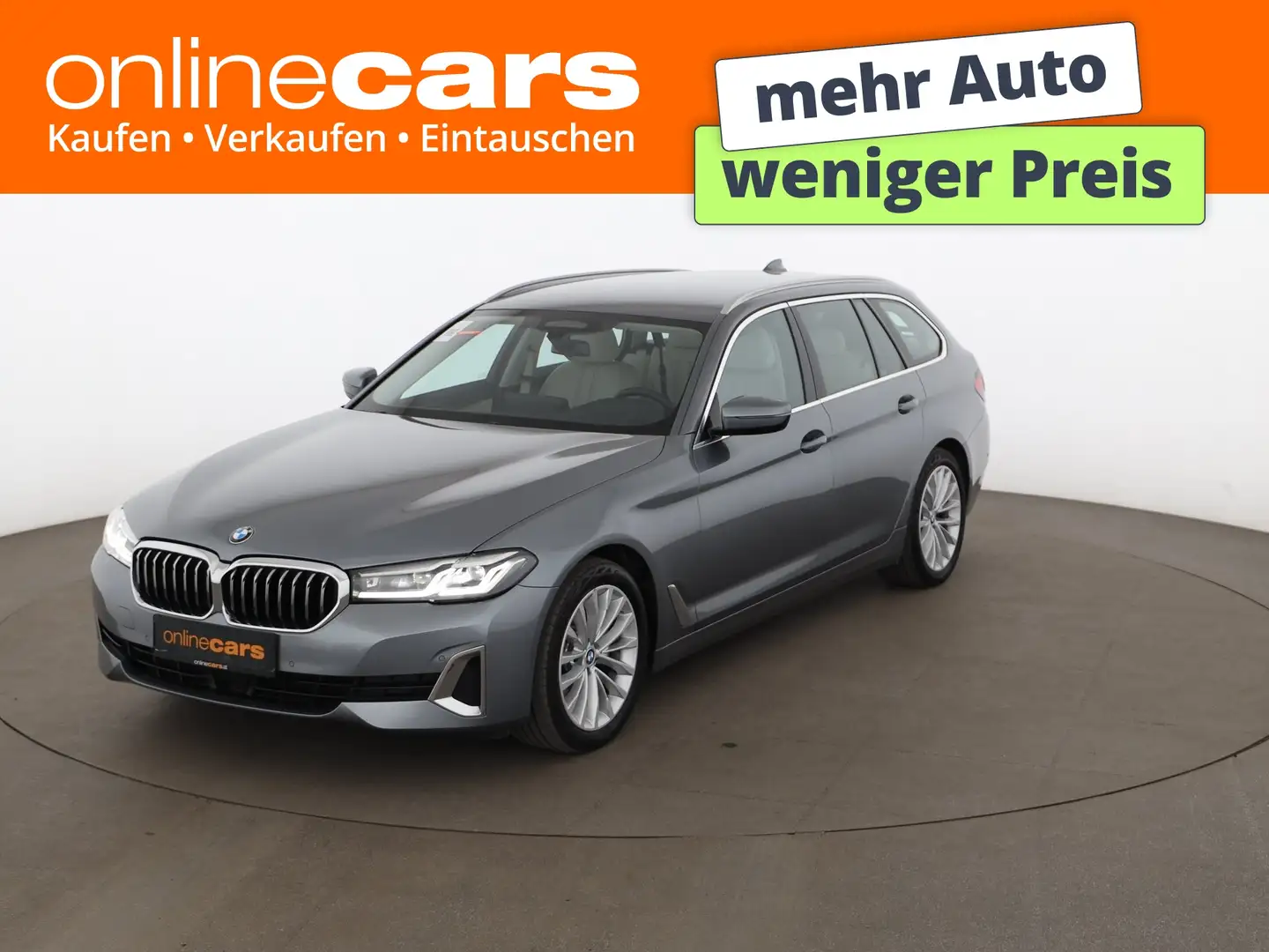 BMW 518 d Touring Aut LED RADAR LEDER MEMORY NAVI Grau - 1
