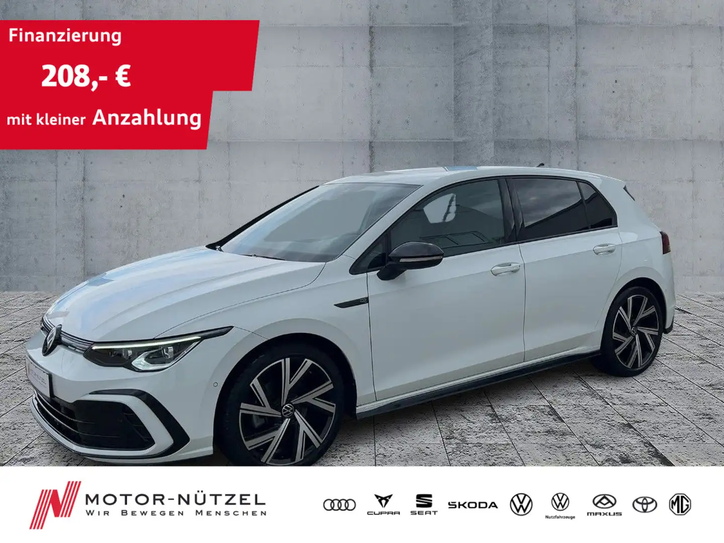 Volkswagen Golf VIII 1.5 TSI R-LINE 4JG+LEDplus+ACC+NAV+SHZ Weiß - 1