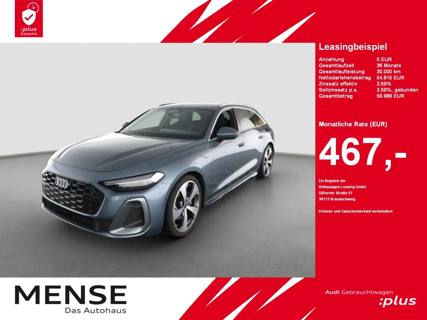 Audi A5 Avant TFSI quattro S tronic S-Line Matrix|AHK Blau - 1