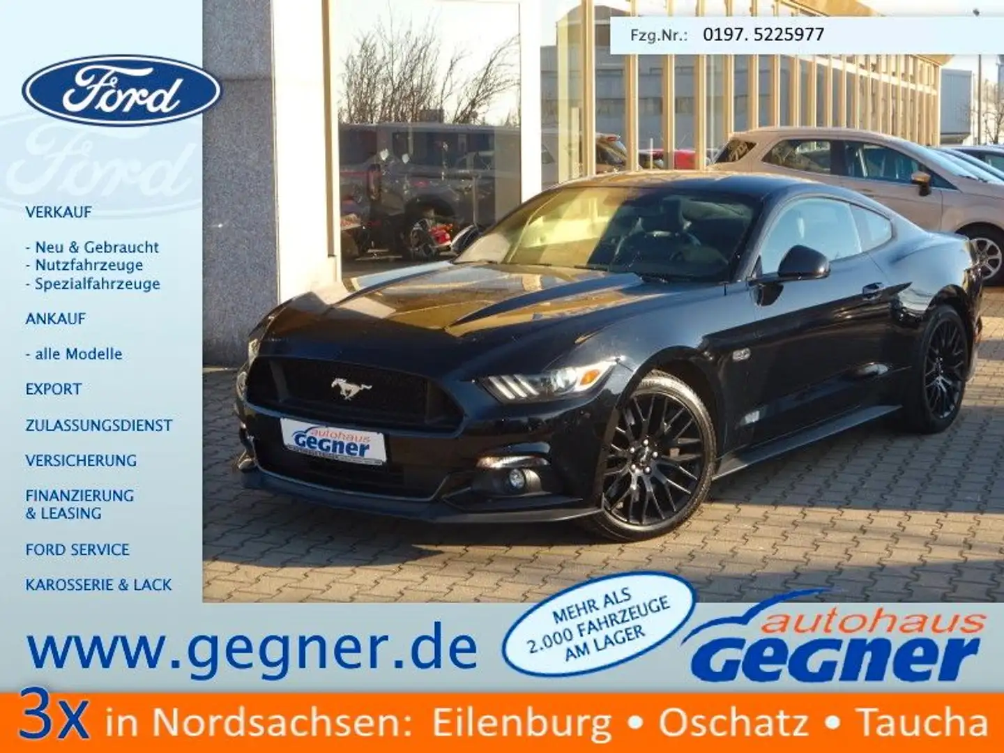 Ford Mustang 421PS V8 GT Fastback Navi Kamera Noir - 1