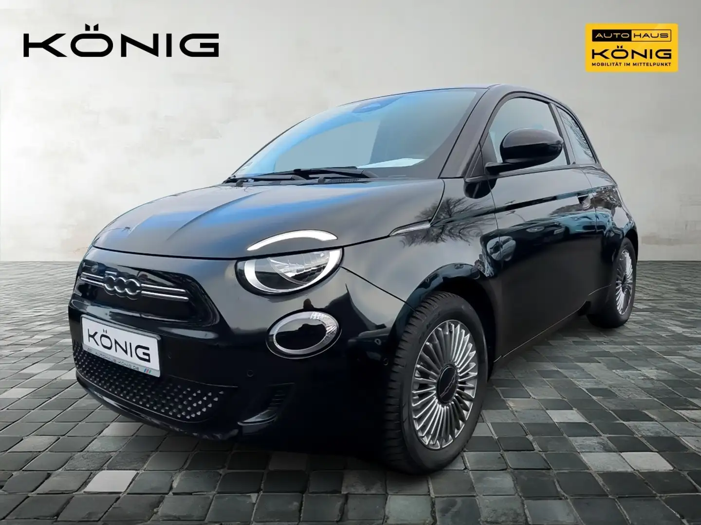 Fiat 500e BASE Klima*CarPlay*PDC*Cam*Shz*Allwetter Schwarz - 1