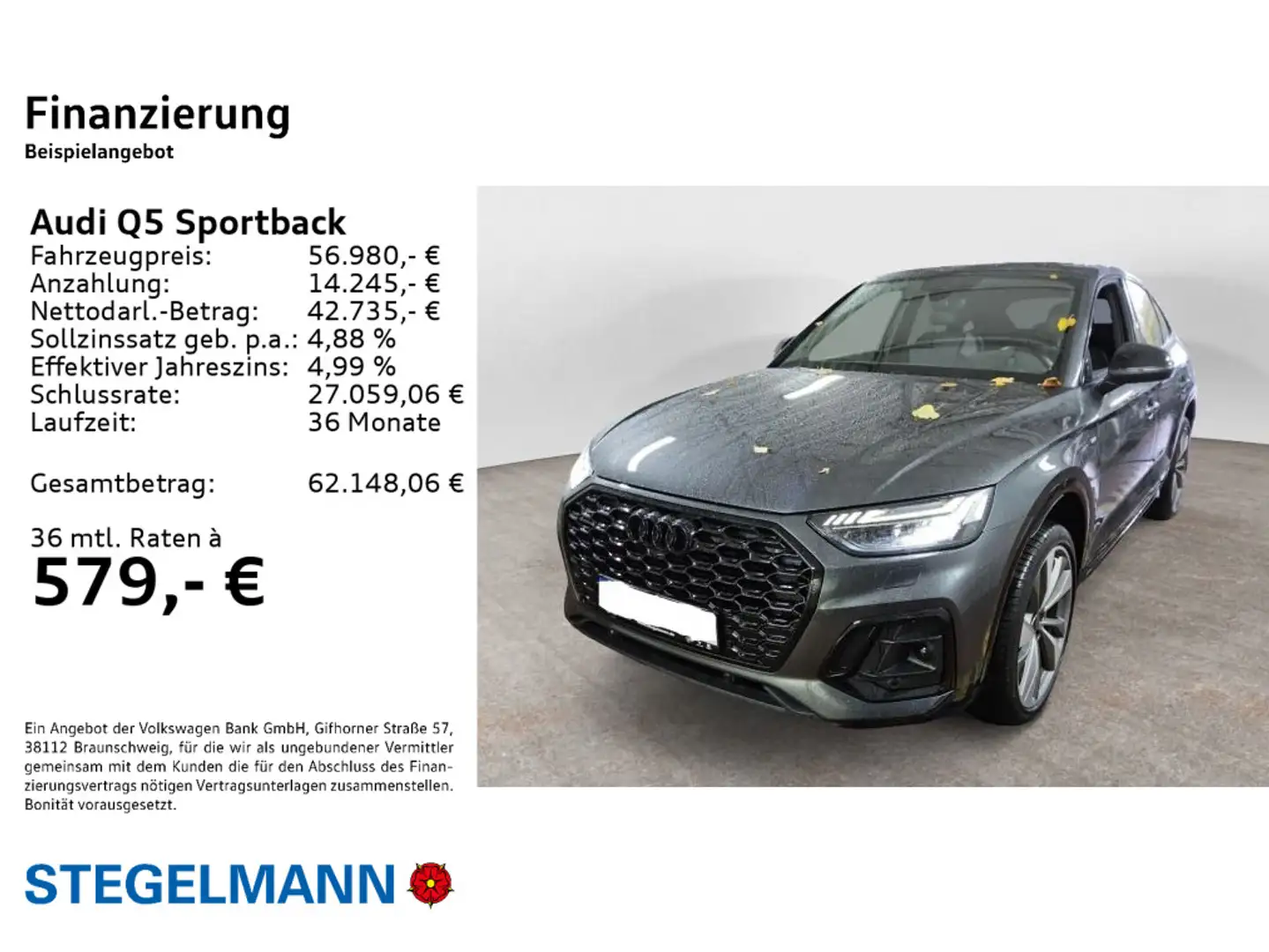 Audi Q5 45 TFSI qu. S-tronic S-Line Competi Grau - 2