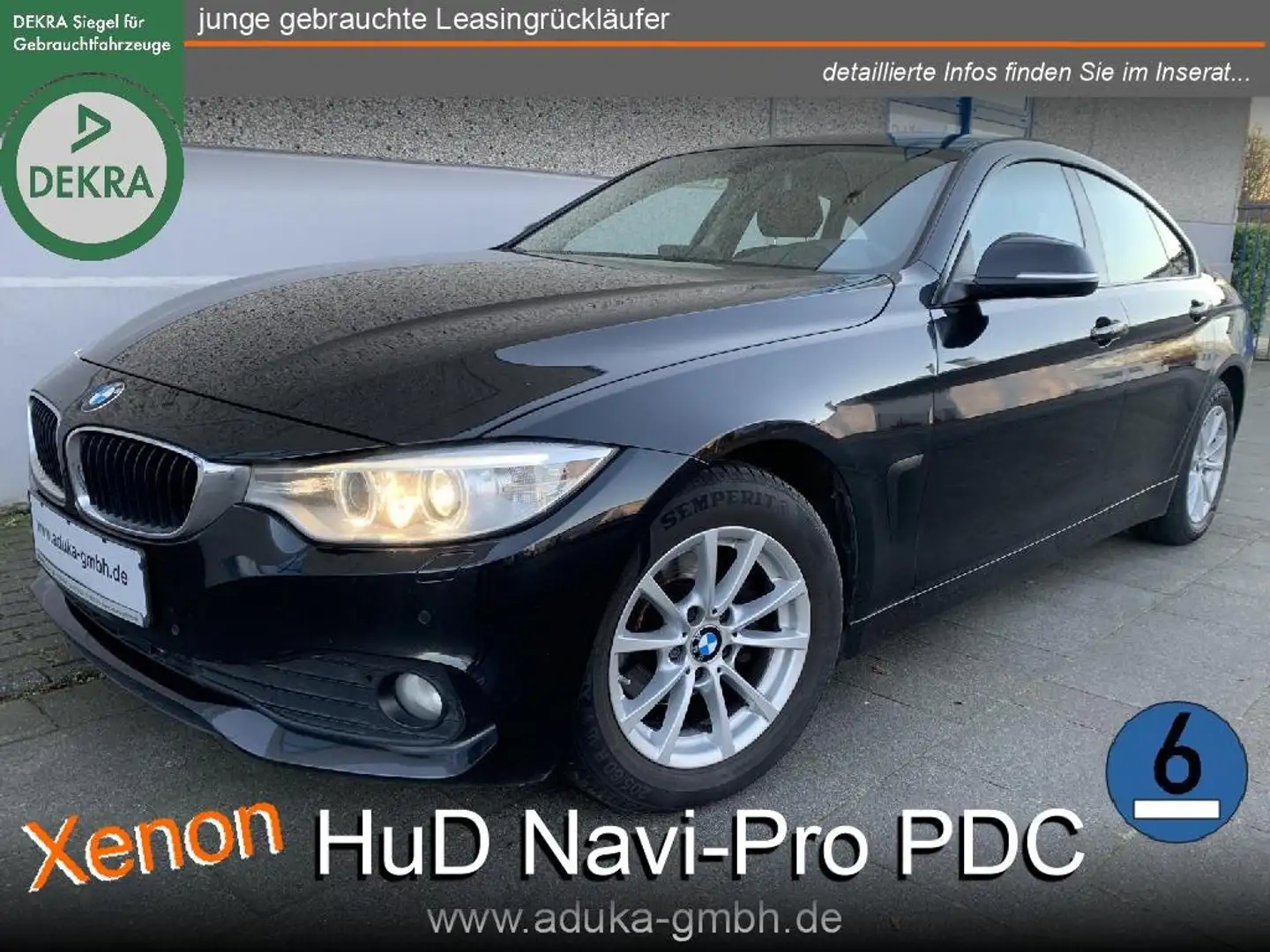 BMW 418 Gran Coupe Xenon Navi Pro HuD PDC Scheckheft Noir - 1