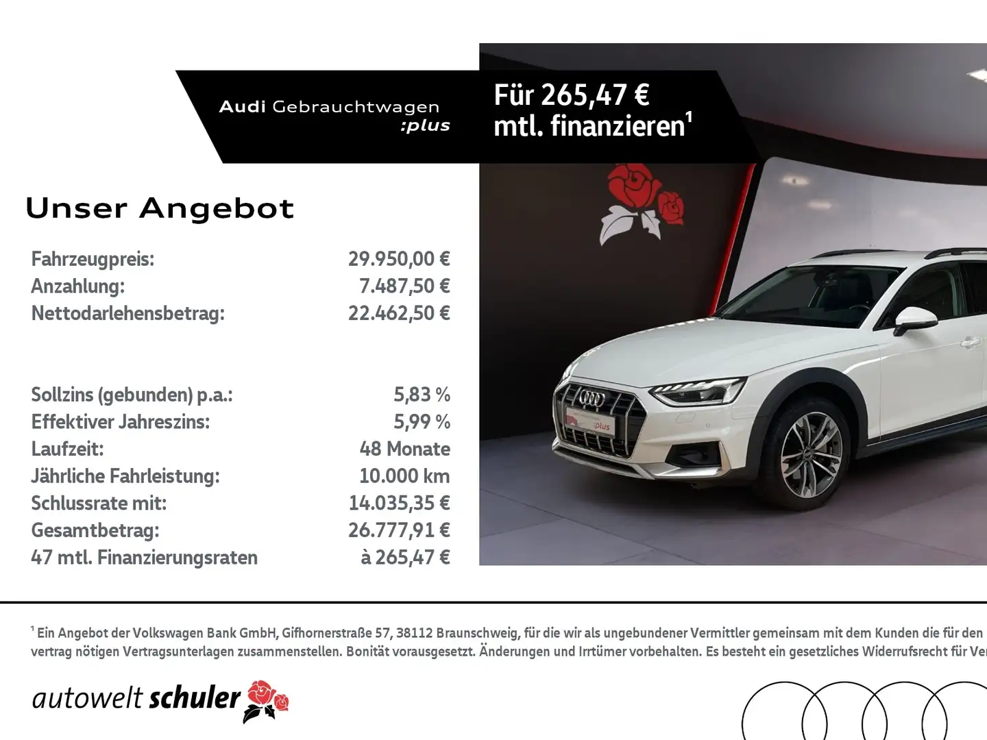 Audi A4 allroad Avant 2.0 TDI quattro AHK Standheizung LED Weiß - 1