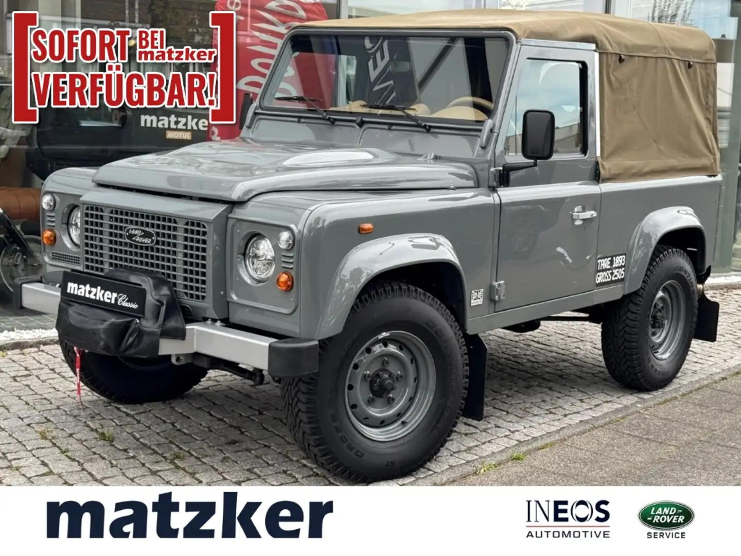Land Rover Defender 90 L316 Soft Top Works V8 LE Daktari Grigio - 1