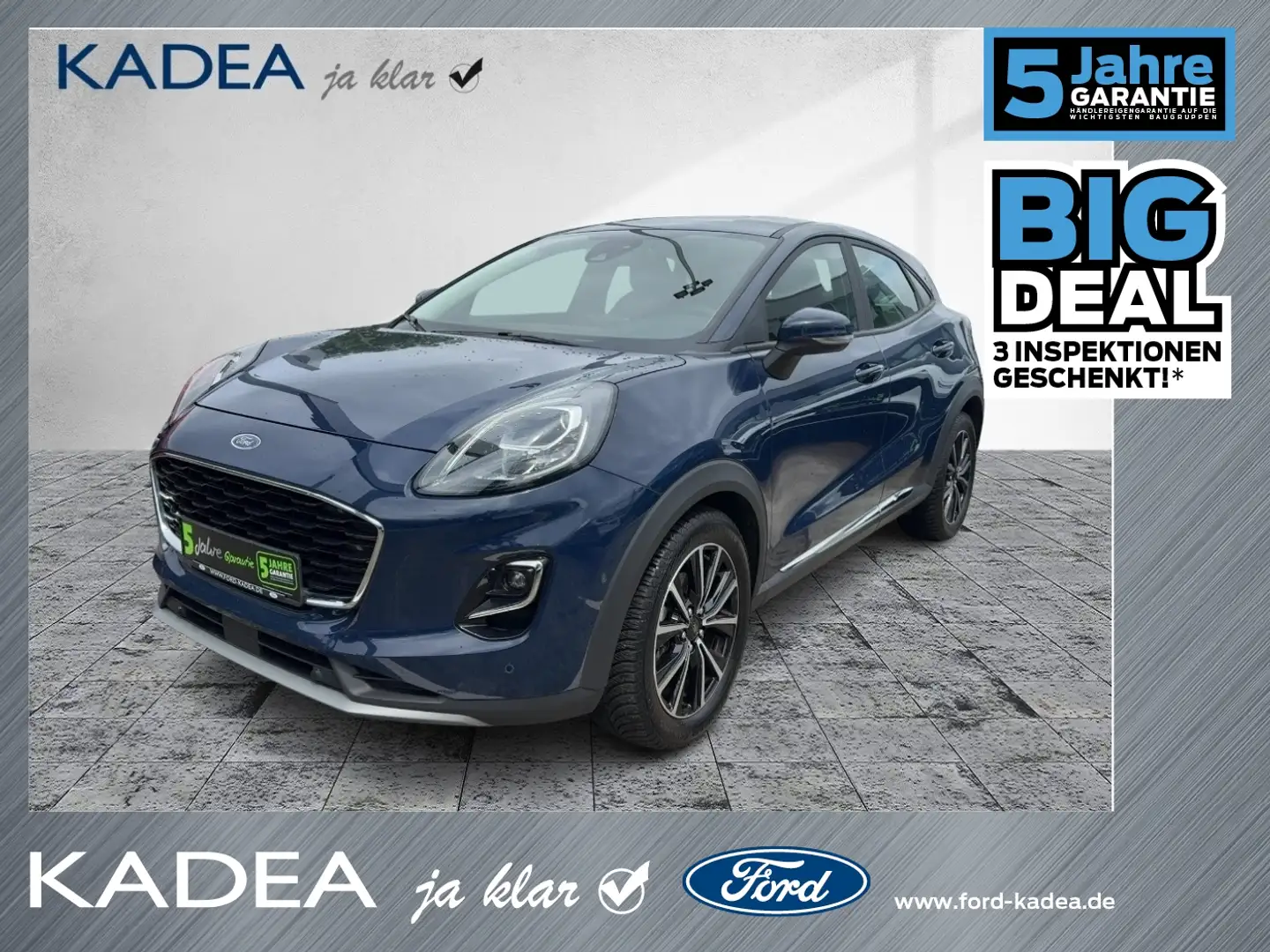 Ford Puma 1.0 EcoBoost Titanium ACC*B&O*TWA*KAMERA*NAV Blauw - 1