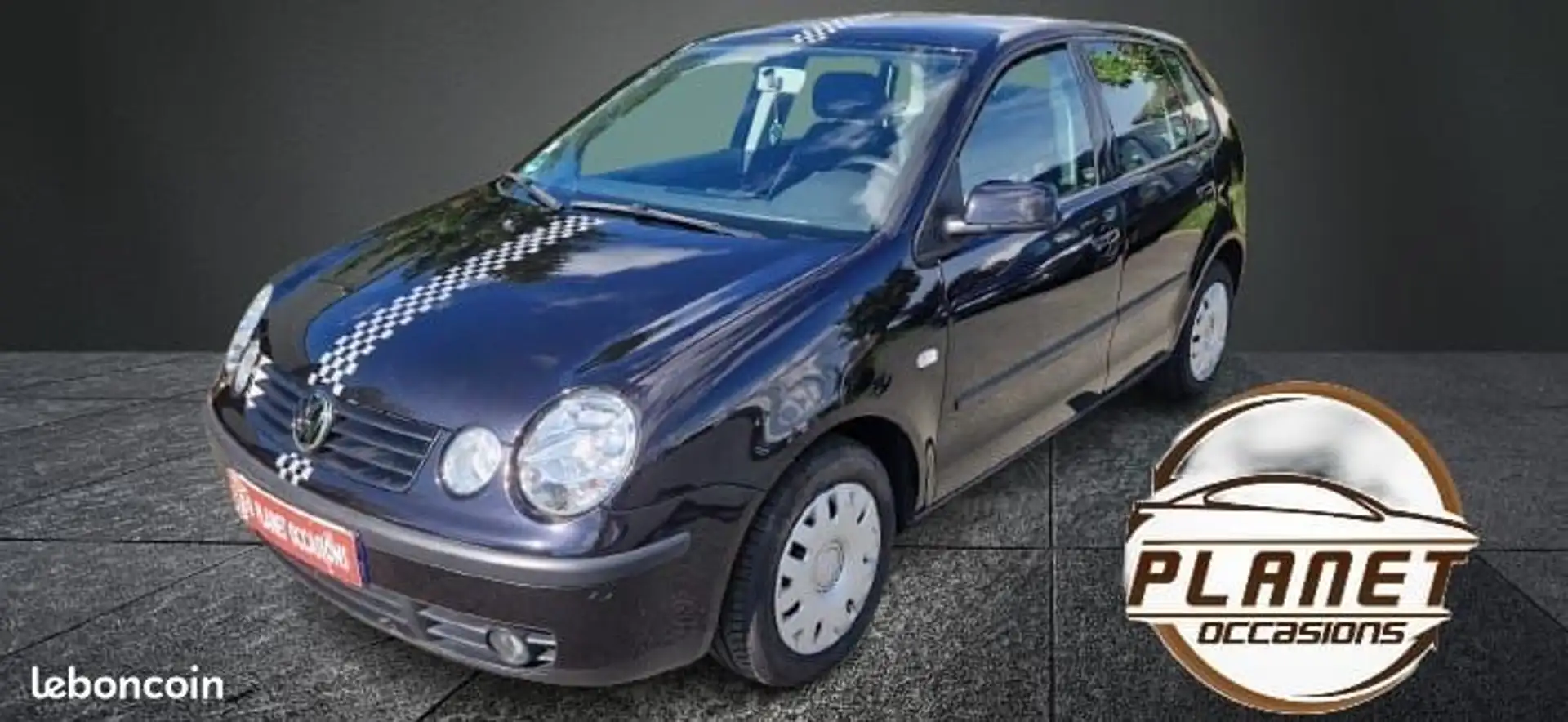 Volkswagen Polo 1.2i 65ch 106900 Km 1ère Main Noir - 1