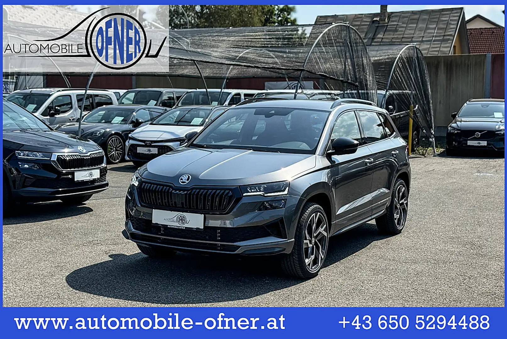 Skoda Karoq 2,0 TDI 4x4 DSG Sportline ACC AHK Matrix-LED CA... Grau - 1