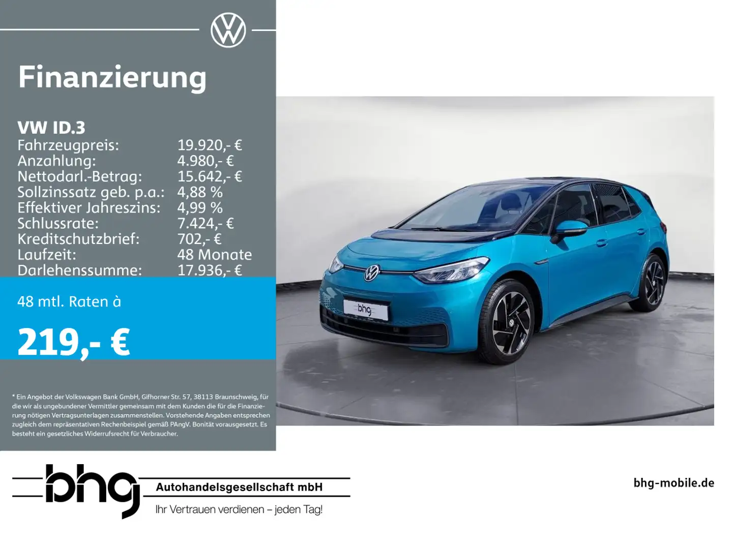 Volkswagen ID.3 Pro Navi connect Augmented-Reality HUD LED Grün - 1