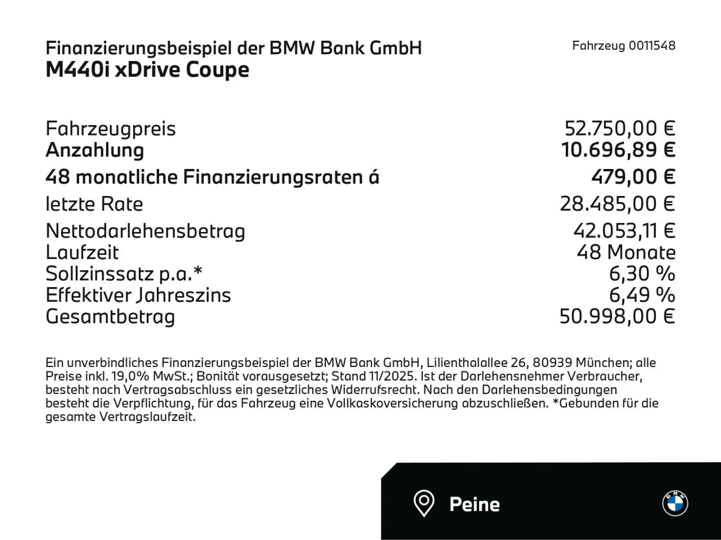 BMW 440 Mi xD Coupe PRO LCPr St+Go HUD Glasd Kam HiFi Schwarz - 2