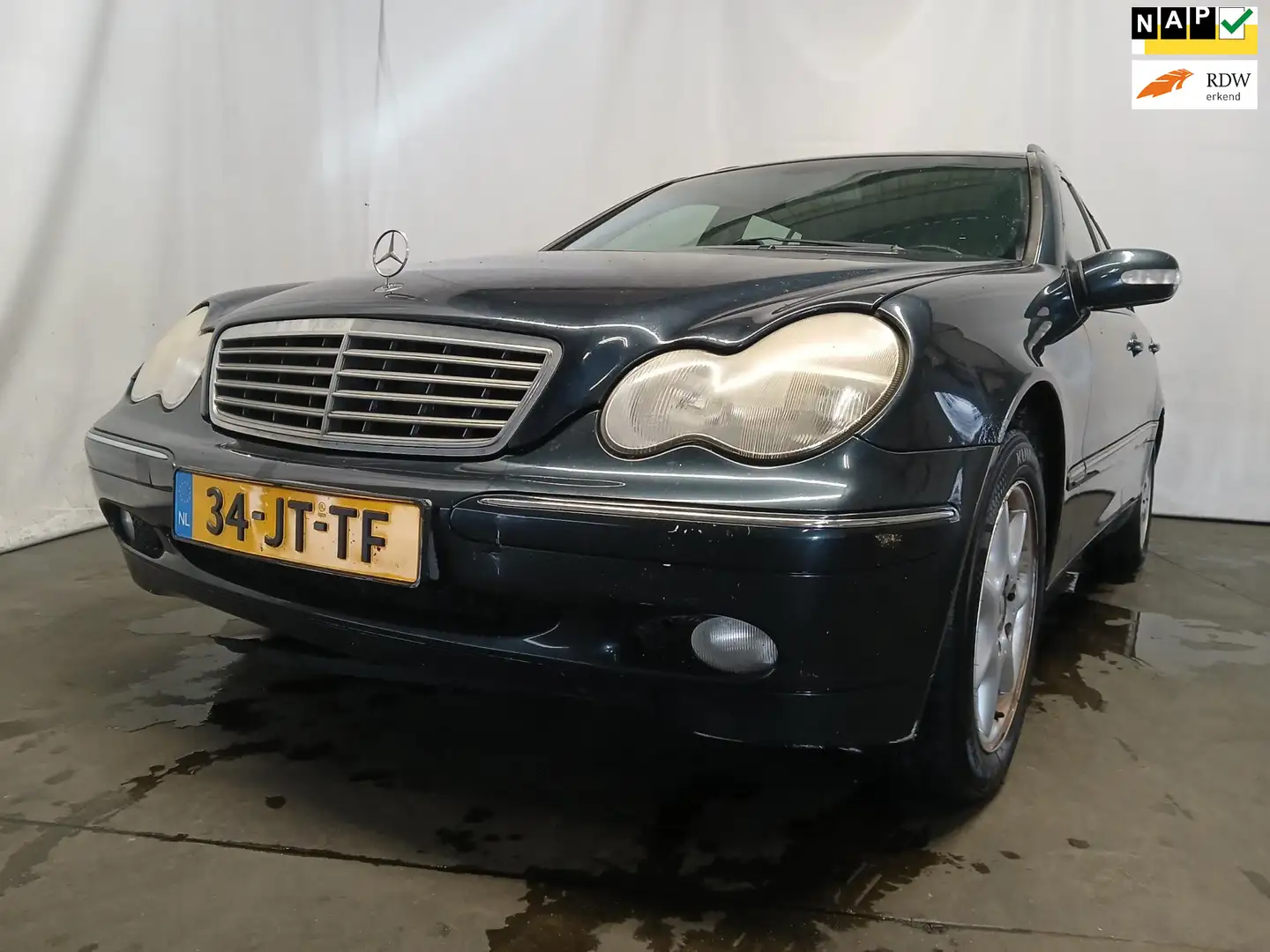 Mercedes-Benz C 180 Combi K. Elegance - Airco - Cruise Control - Schad Noir - 1