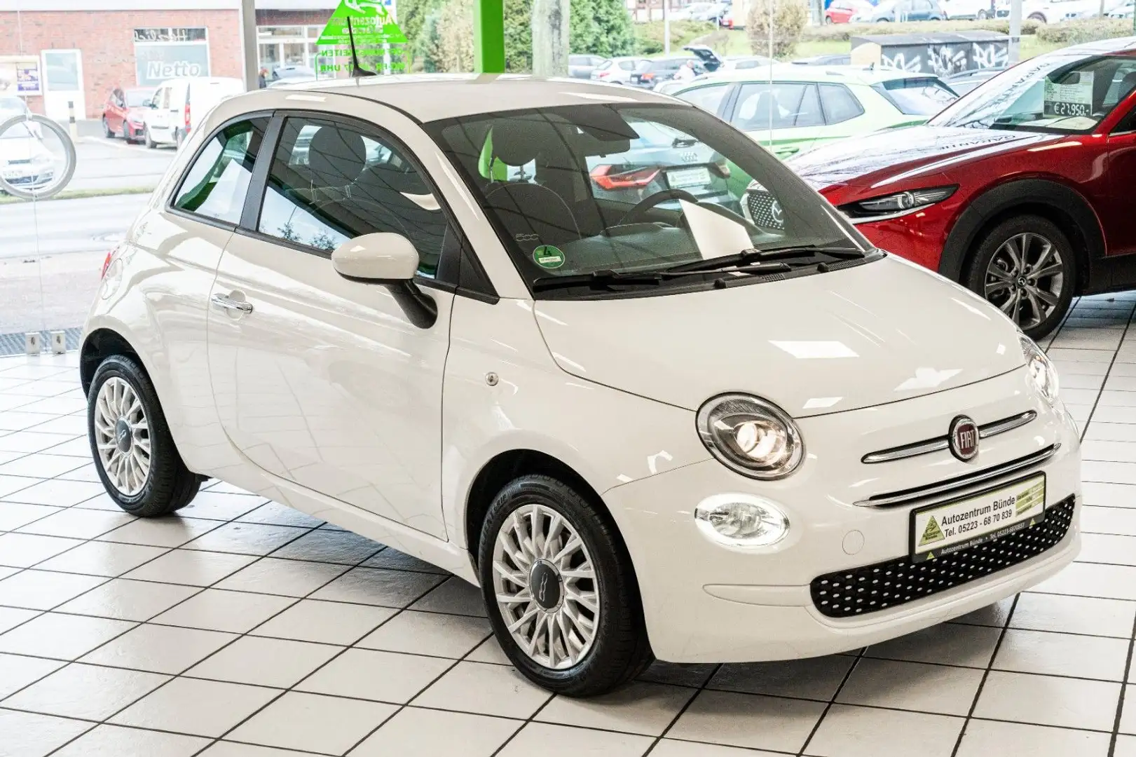 Fiat 500 1.0 Benzin Hybrid 1.Hand Klima PDC Blanc - 1