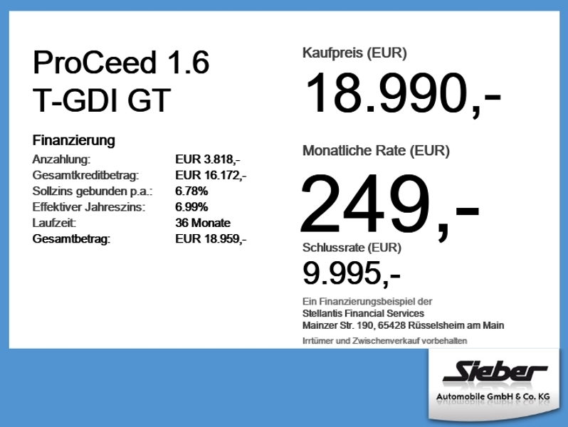 Kia ProCeed / pro_cee'd ProCeed 1.6 T-GDI GT *Panoramadach*Tempomat* — photo 4