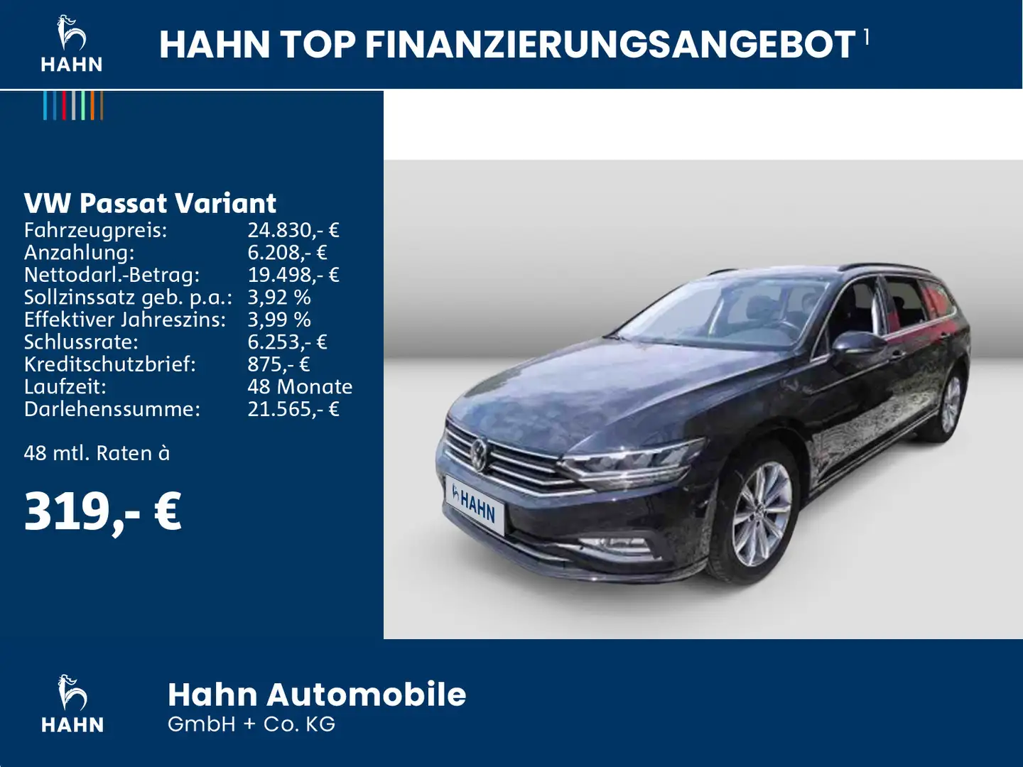Volkswagen Passat Variant 2.0 TDI DSG Business Leder AHK Schwarz - 2