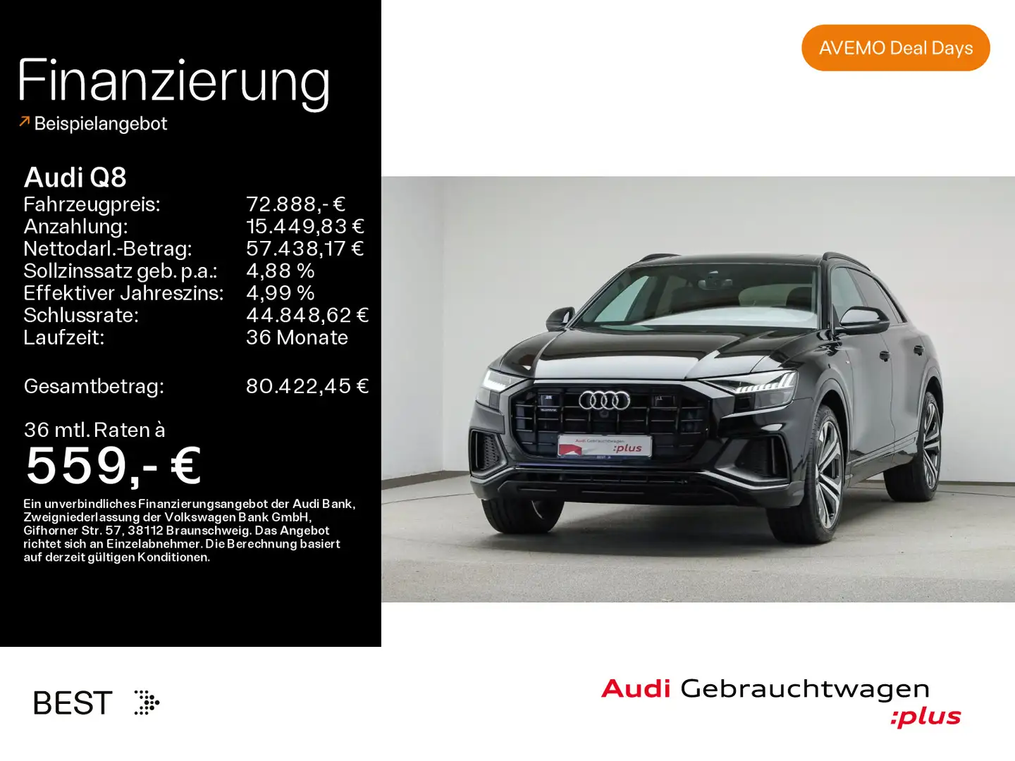 Audi Q8 50 TDI 2 x S line*Pano*AHK*Assist*B&O*Matrix Zwart - 1