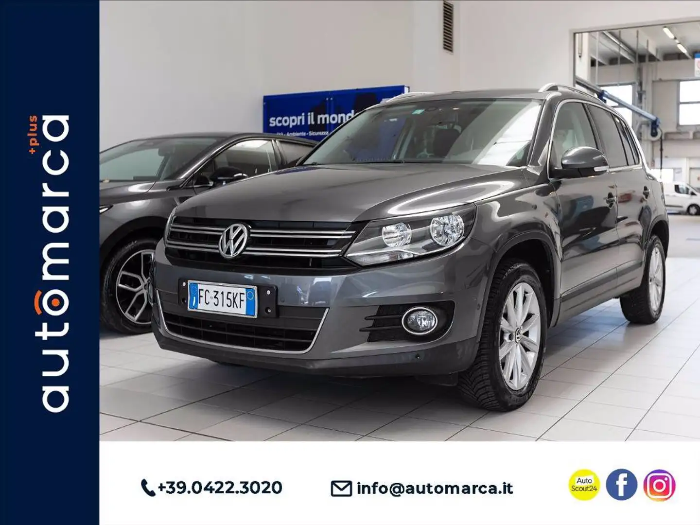 Volkswagen Tiguan 2.0 tdi Sport&Style 4motion dsg Gris - 1
