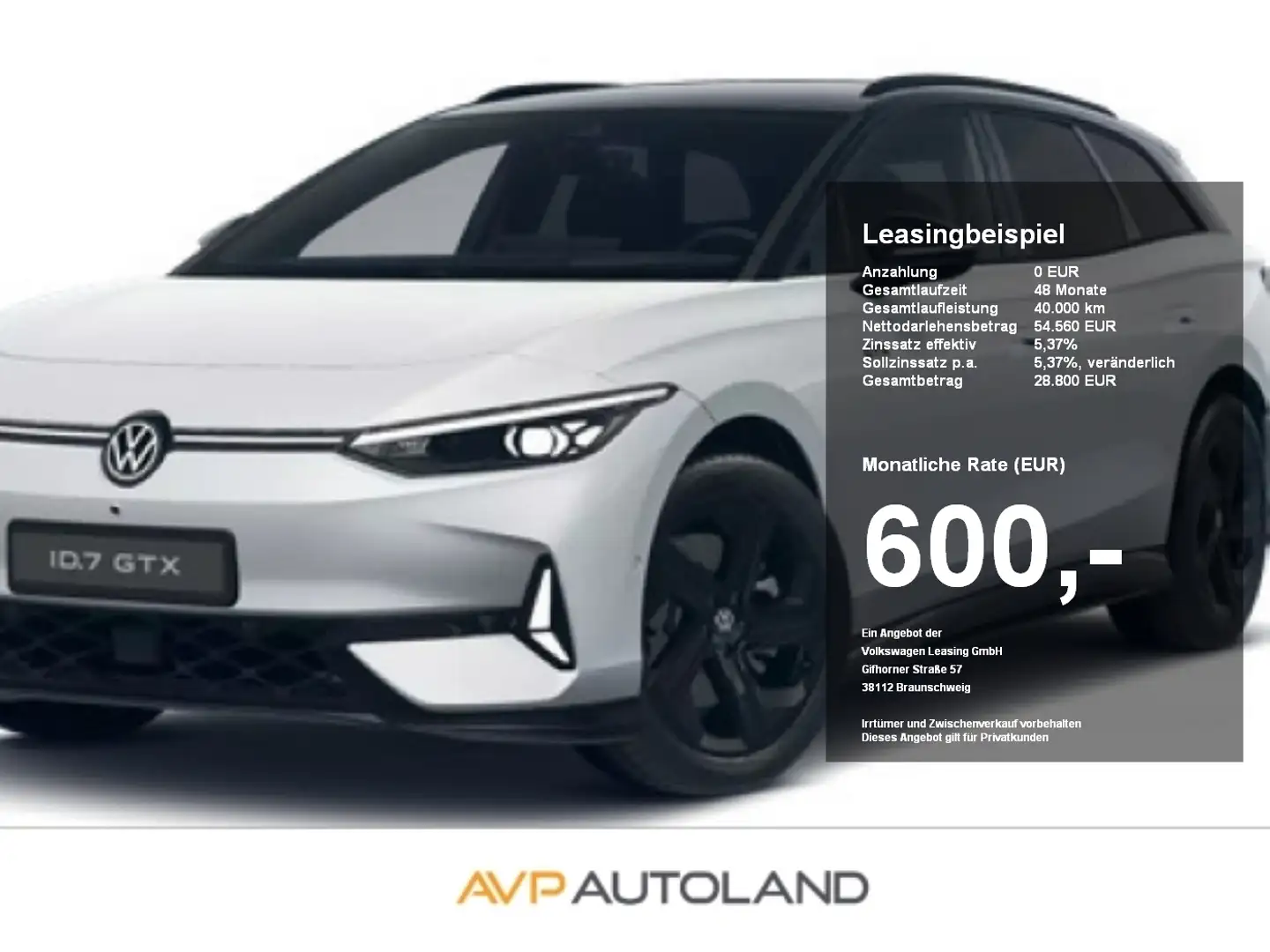 Volkswagen ID.7 GTX Tourer 4MOTION | NAVI | LED | AHK | Weiß - 1