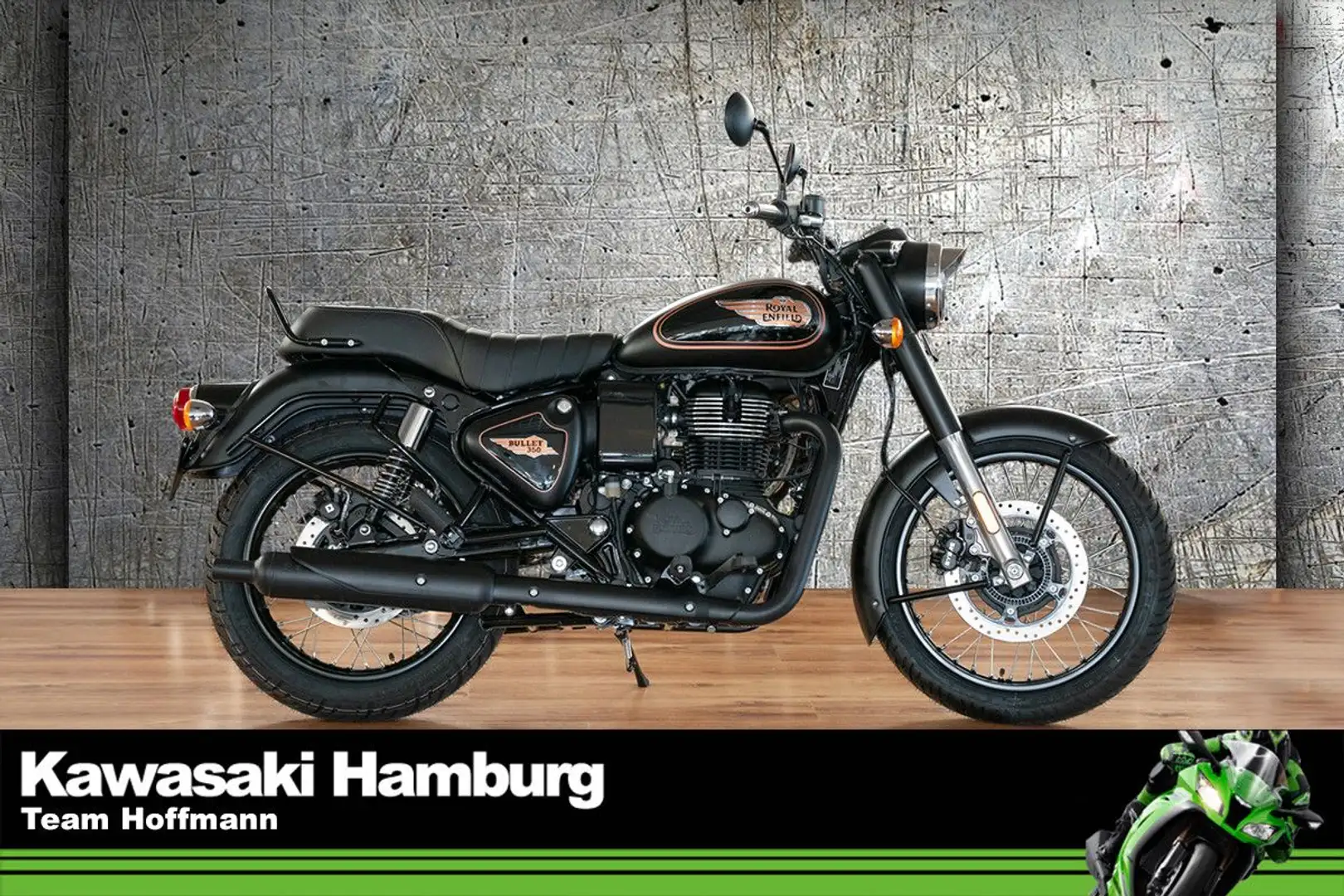 Royal Enfield Bullet 350 ABS, sofort lieferbar, Lieferservice Noir - 1
