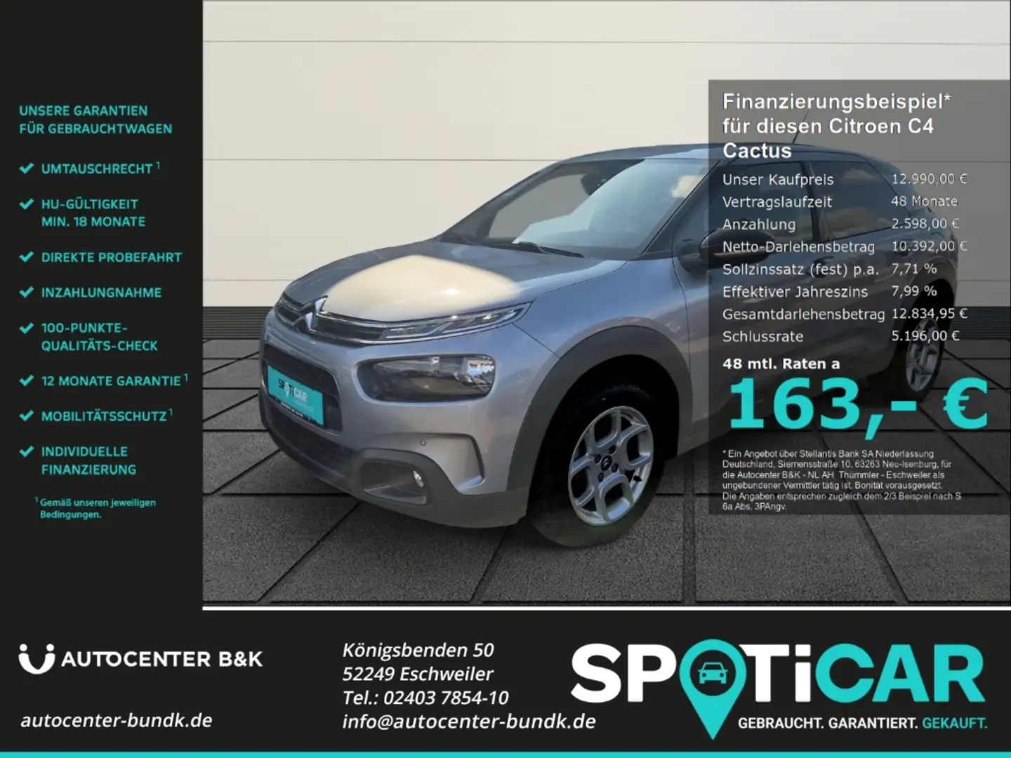 Citroen C4 Cactus PureTech 110 EAT6 Shine Kamera SHZ DAB Navi Grau - 1