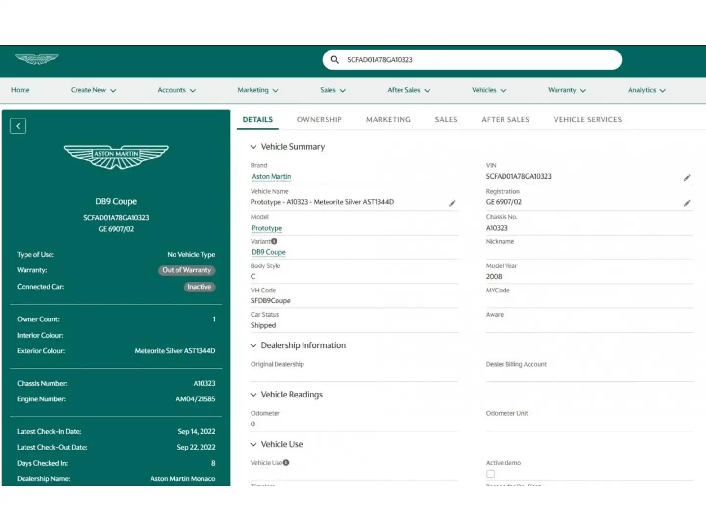 Aston Martin DB9 PROTOTYPE COUPE 5.9 V12 477 BVA Touchtronic / HISTORIQUE / TRES BEL ETAT GENERAL Grau - 2