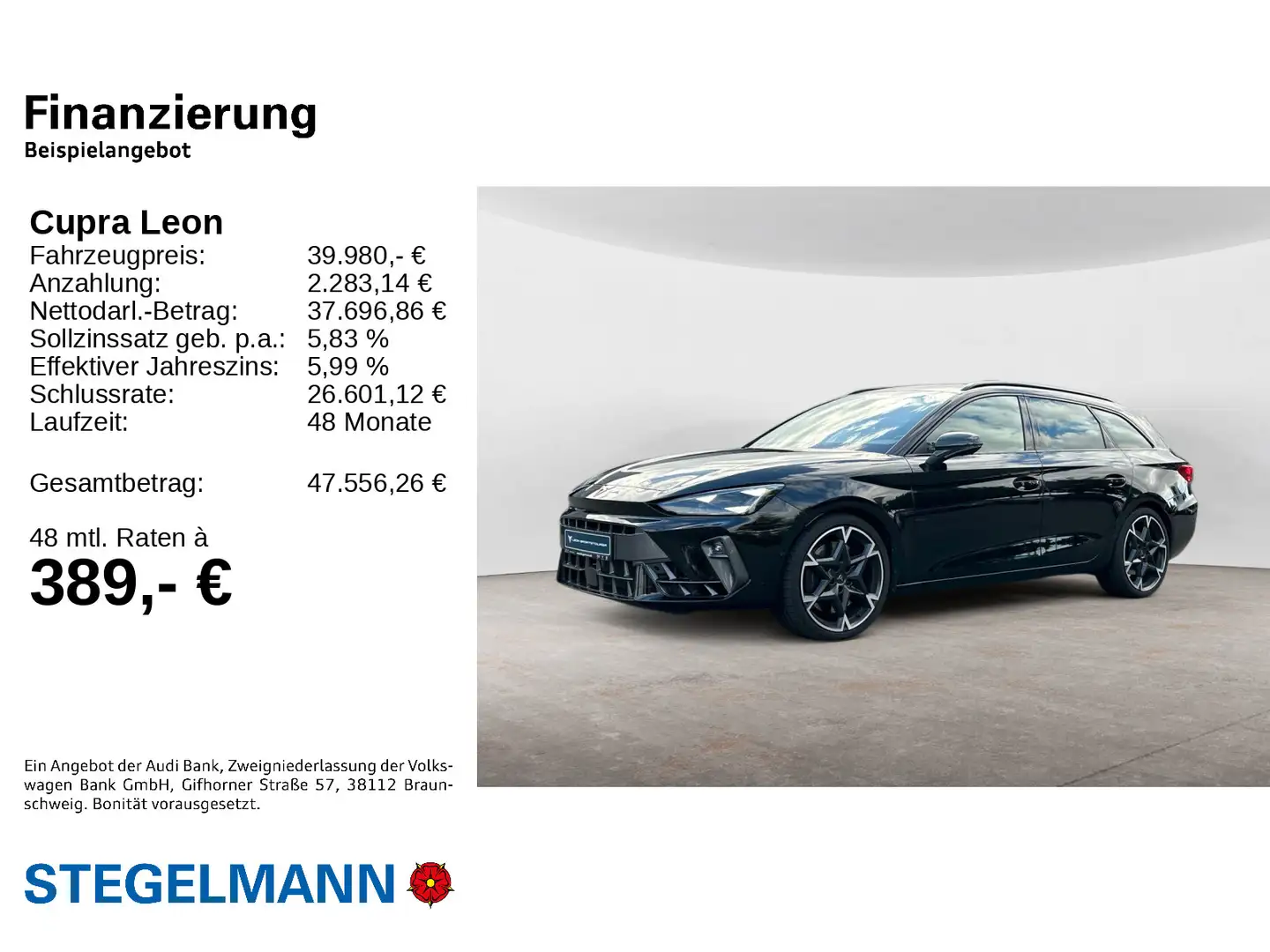 CUPRA Leon ST VZ 2.0 TSI DSG 4DRIVE Matrix LED Sennehe Schwarz - 2