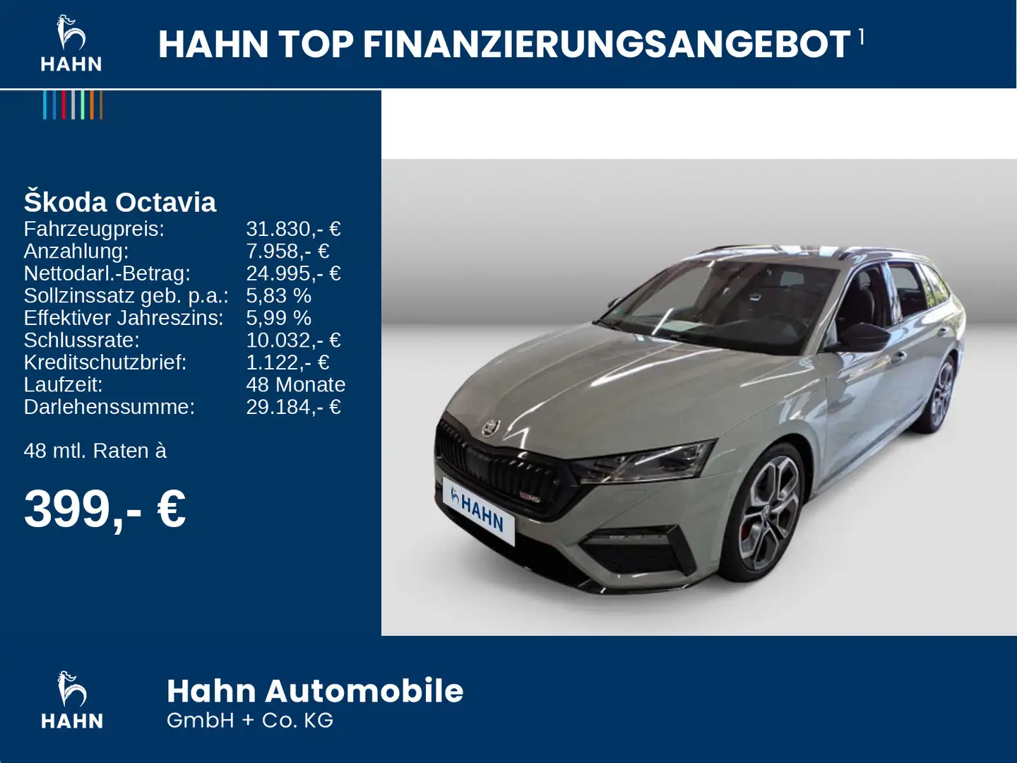 Skoda Octavia Combi RS 2.0TSI DSG Navi LED ACC HUD Cam Grau - 2