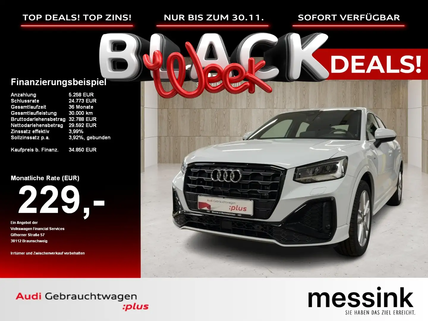 Audi Q2 2xS-line*ACC*AHK*Leder*Kamera*LED*Navi Weiß - 1