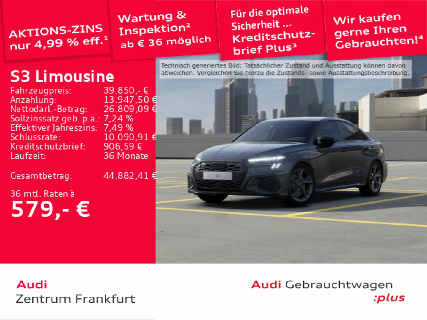 Audi S3 TFSI quattro S tronic Matrix-LED Na Grau - 1