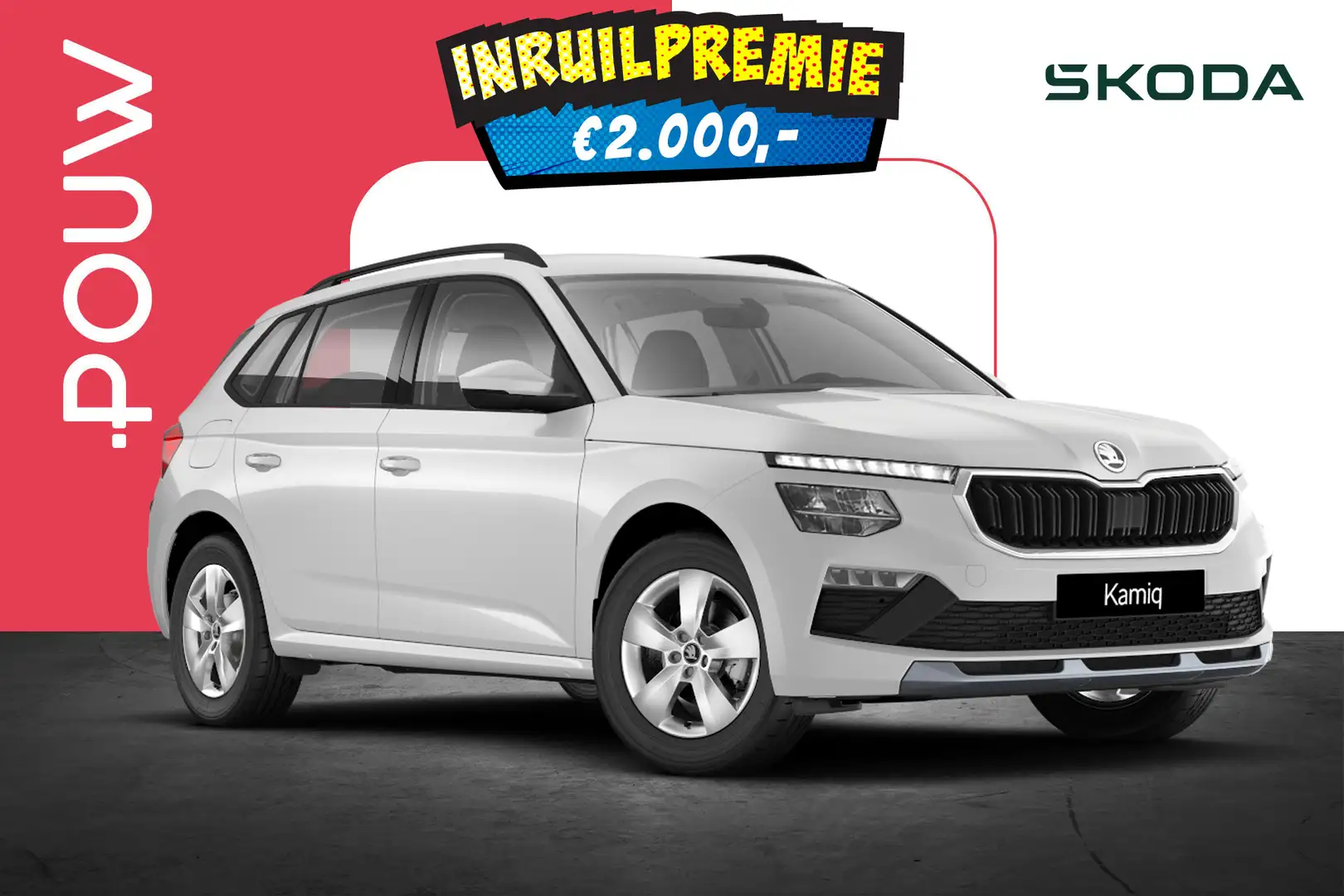 Skoda Kamiq 1.0 TSI 115 Selection | LMV 16'' | Trekhaak Uitkla Wit - 1