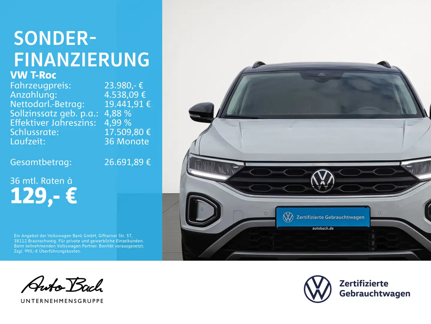 Volkswagen T-Roc 1.0 TSI Life Navi LED Digital Cockpit ACC Blanco - 2