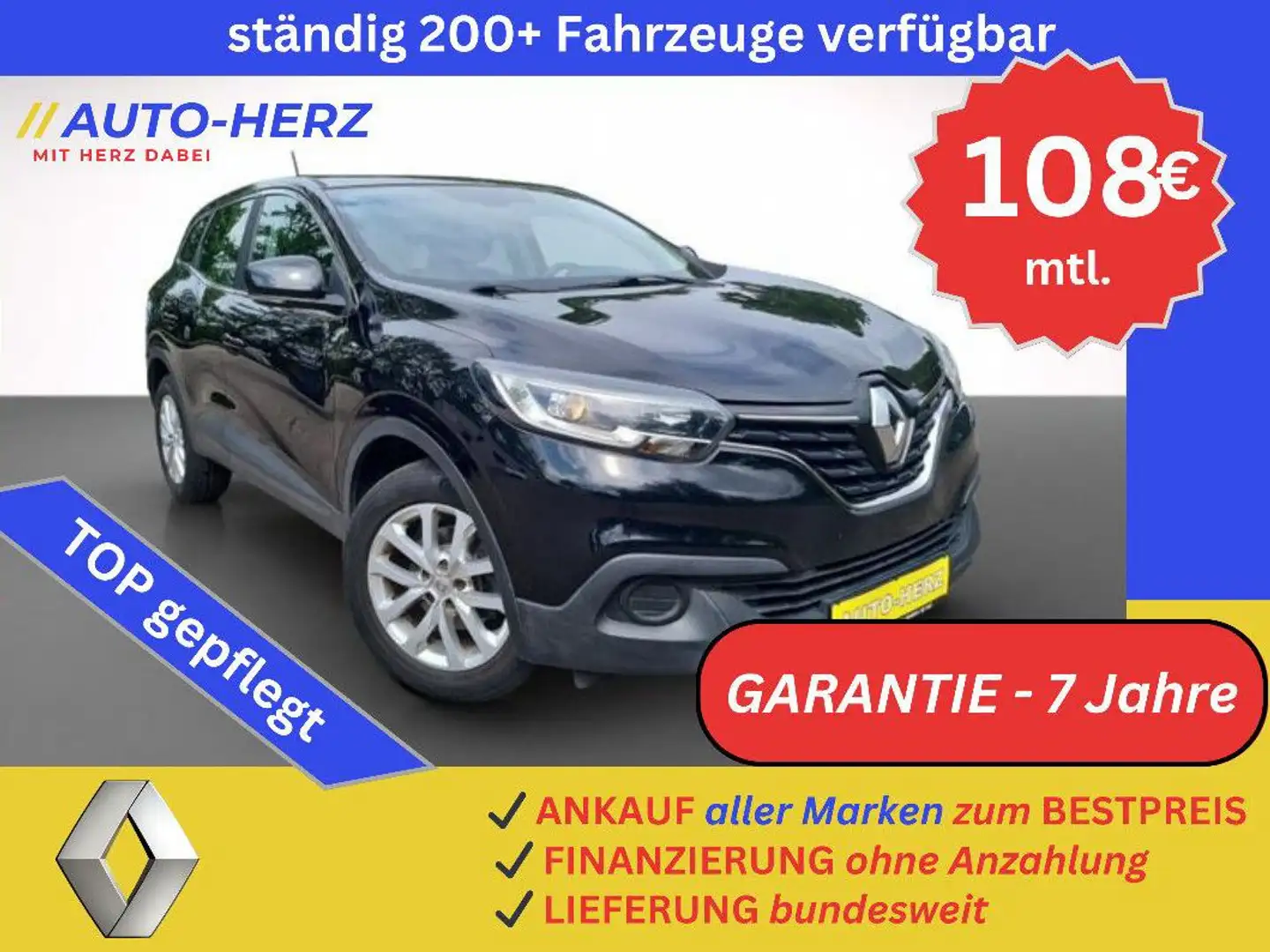 Renault Kadjar Life *KLIMAAUTOMAT-LEDER-AHK-PDC-NAVI* Černá - 1