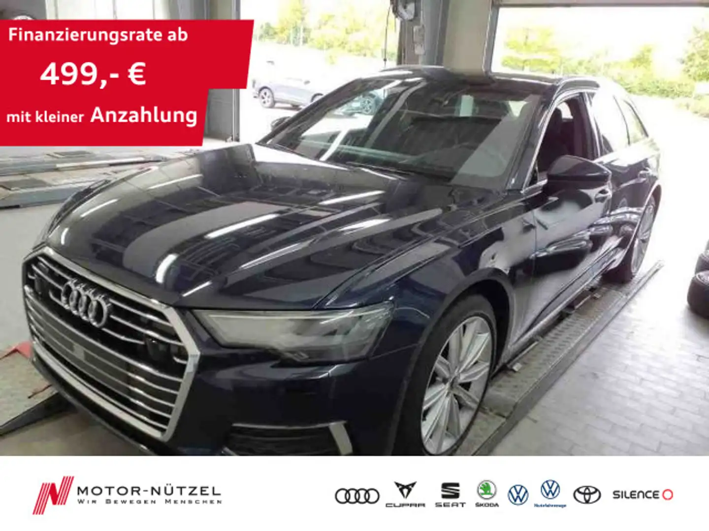 Audi A6 40 TDI QU 5JG+LED+NAVI+HuD+PANO+AHK-Vob Blau - 1