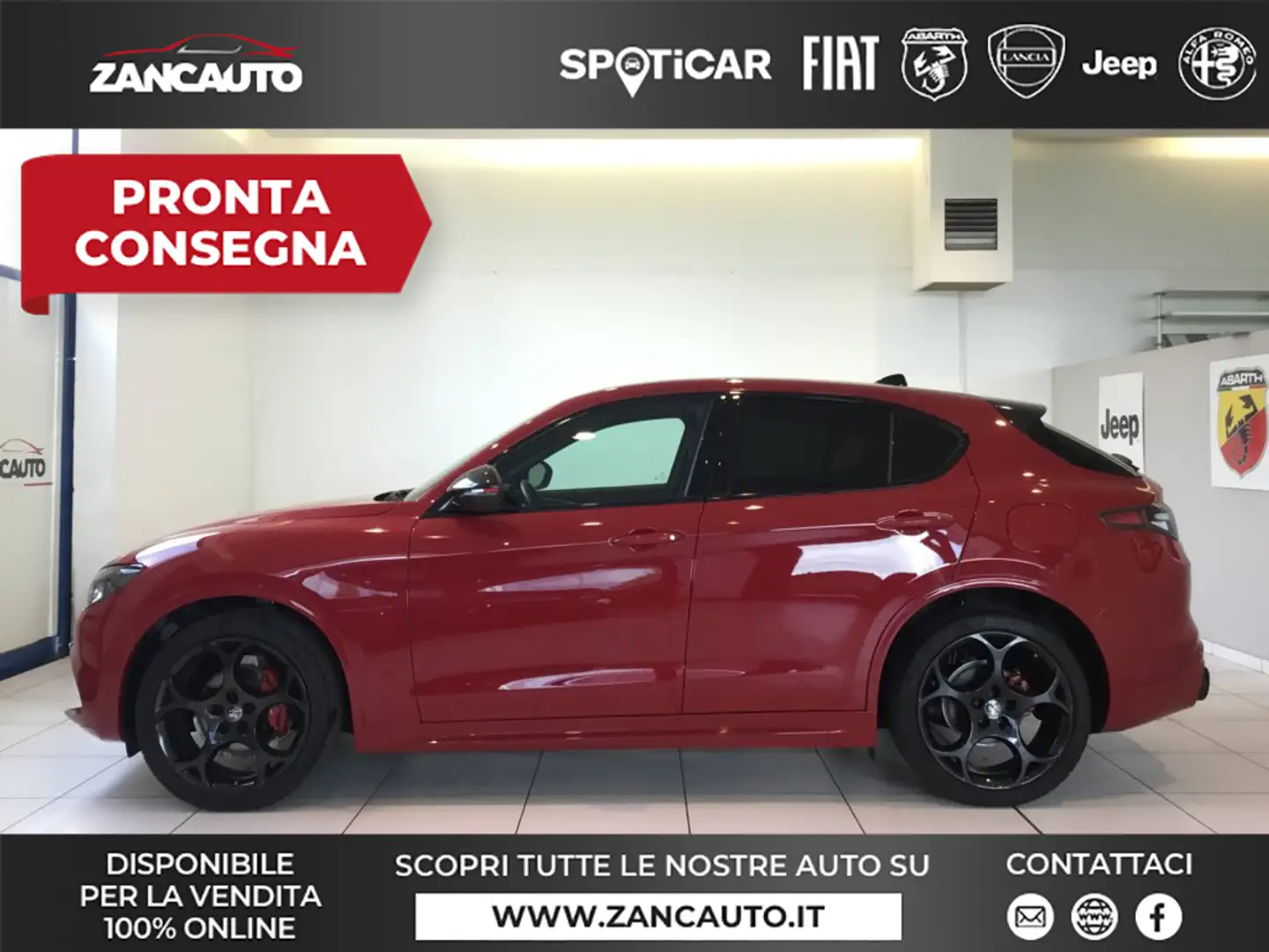 Alfa Romeo Stelvio 2.2 Turbodiesel 210 CV AT8 Q4 Tributo Italiano MY Rosso - 1
