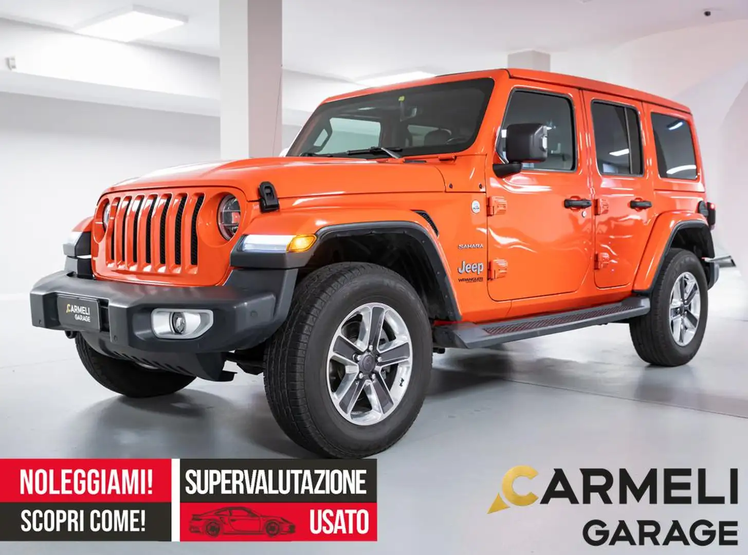Jeep Wrangler 2.2 mjt II Sahara auto-TETTO APRIBILE ELETTRICO Orange - 1