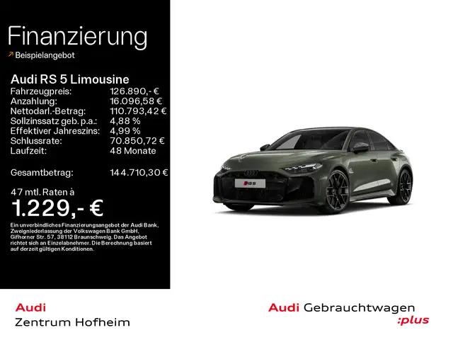 Audi RS5 *285 km/h*Keramik*Pano*B&O*HUD*Mat