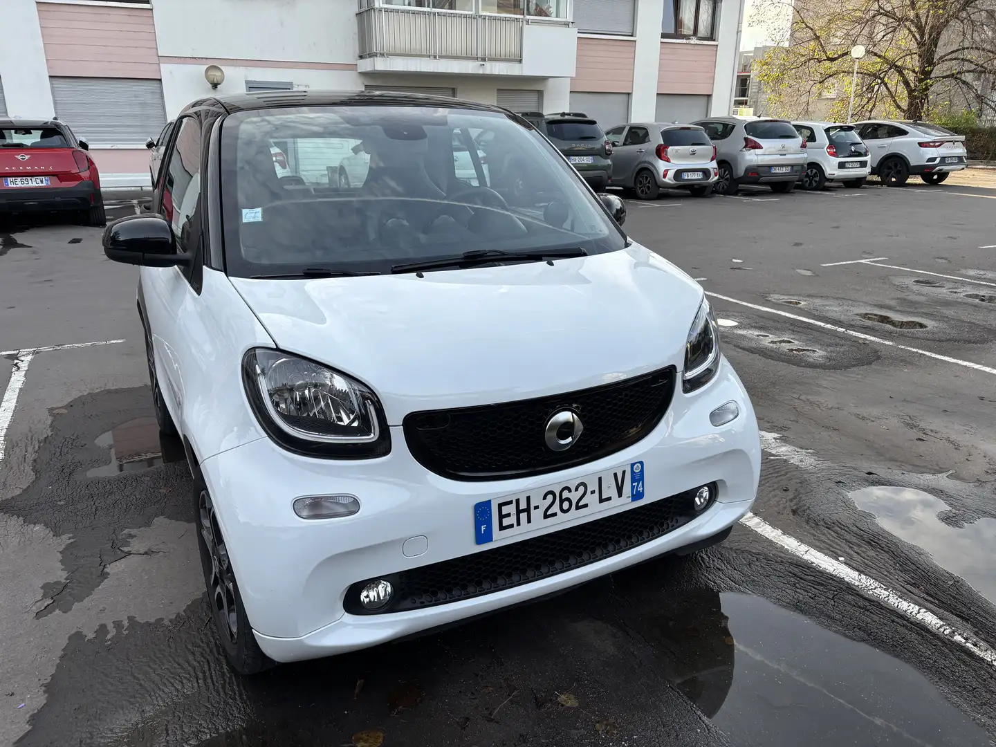 smart forTwo Coupé 1.0 71 ch Prime Twinamic Blanc - 1